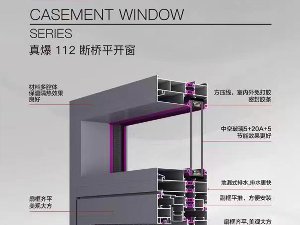 真爆112断桥平开窗